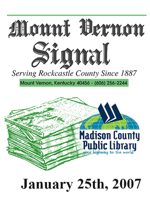 cover image of Mount Vernon Signal 01/25/2007